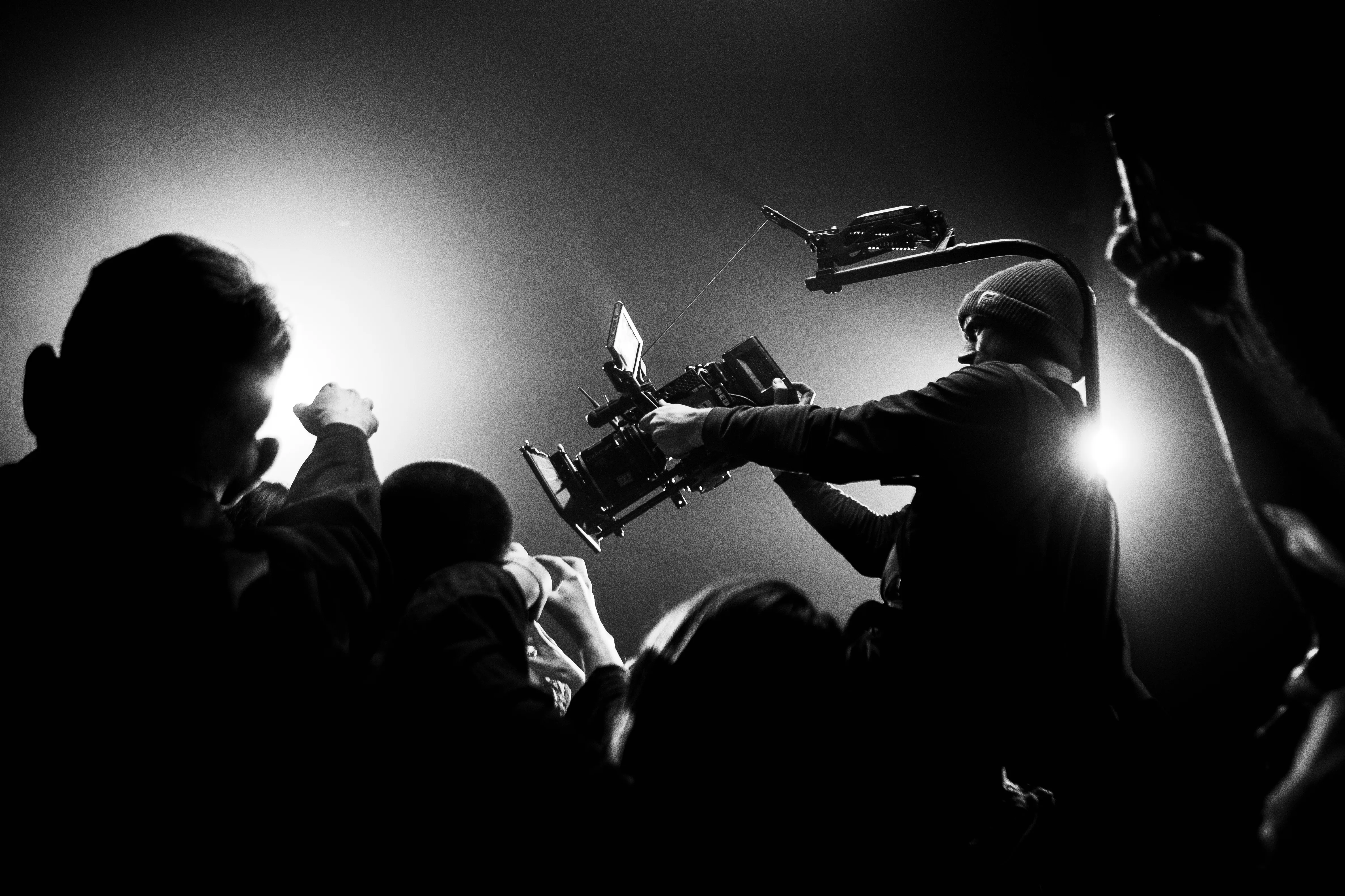 Max Golov operating a cinema camera on set